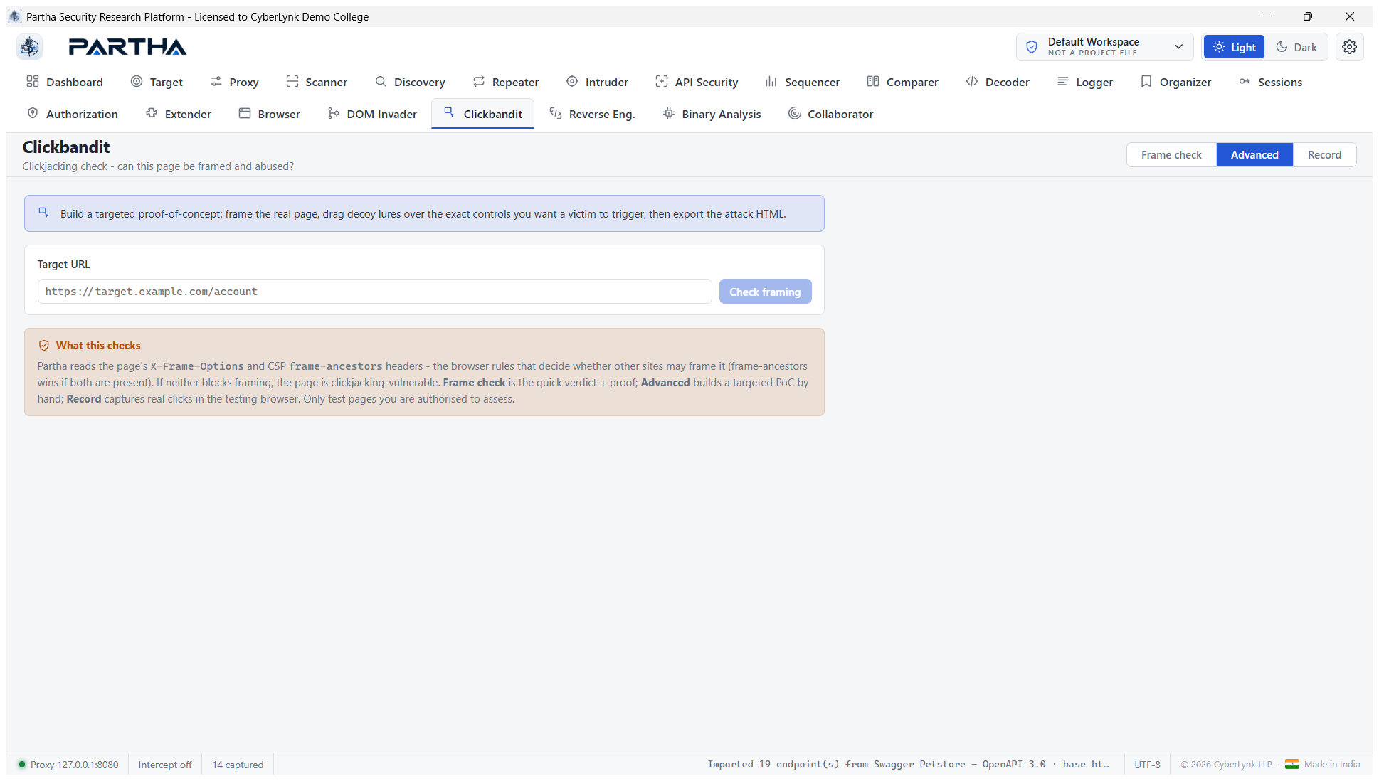 Clickbandit advanced PoC builder
